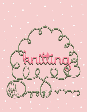 kniting backgroundのイラスト素材