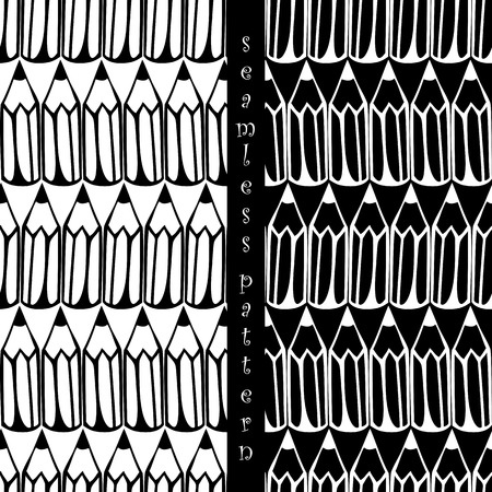 set of school seamless pattern with pencilsのイラスト素材