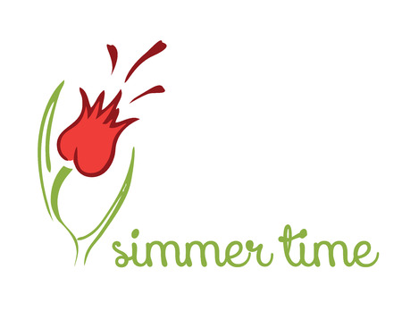 spring or summer background with abstract flowerのイラスト素材