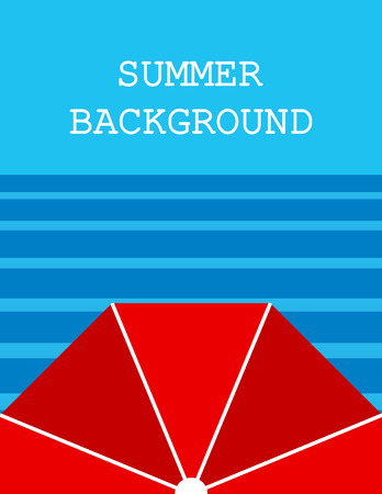 summer background with umbrella sea or ocean.のイラスト素材