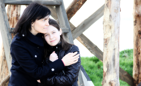 mother and daughter. photo.の写真素材