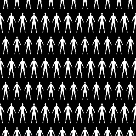 seamless pattern with human silhouette. vectorのイラスト素材