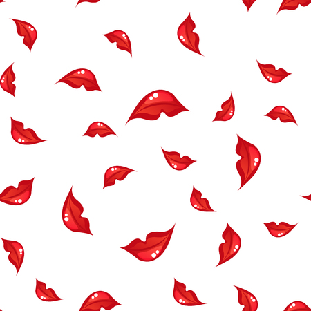 seamless pattern with lips. vectorのイラスト素材