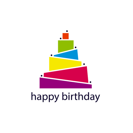 abstract color big cake on the holiday. vectorのイラスト素材