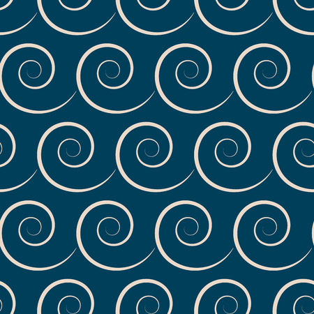 seamless pattern with wave on sea, ocean. vectorのイラスト素材