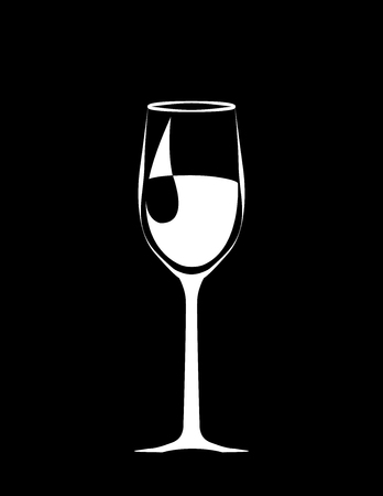 abstract a big white wineglass. isolated. vectorのイラスト素材