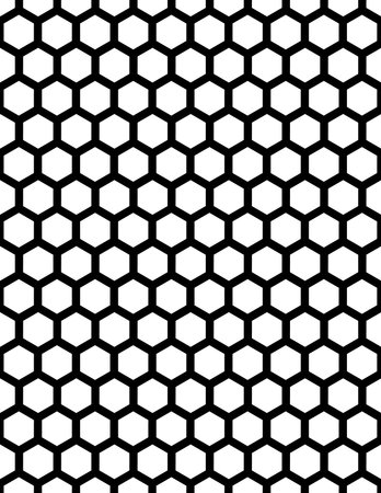 abstract background with hexagons. vector. black and white