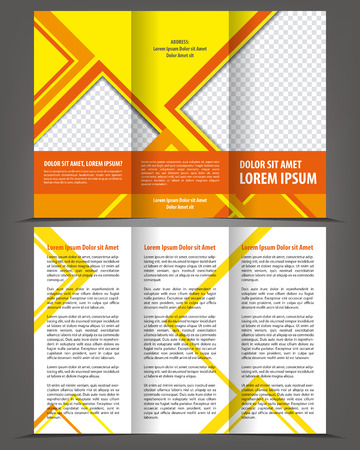 Vector empty trifold brochure design print template designのイラスト素材