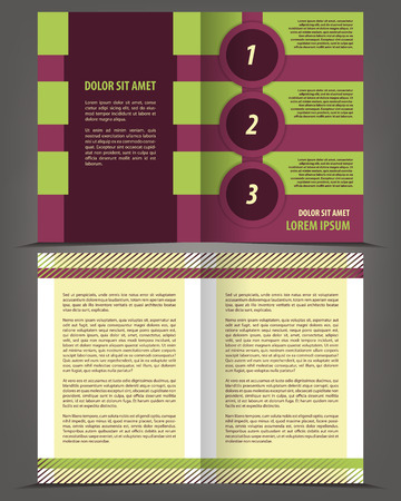 Vector empty bifold brochure print template designのイラスト素材