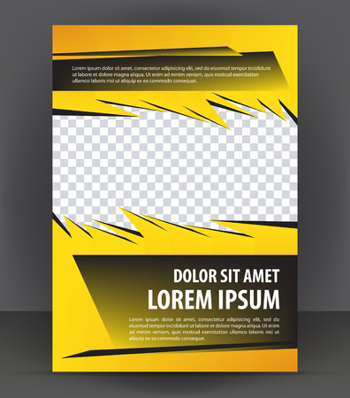 Magazine, flyer, brochure and cover layout design print template, vector booklet Illustrationのイラスト素材