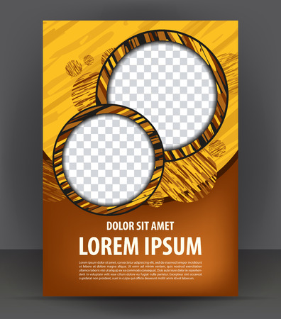 Vector magazine, flyer, brochure or cover layout design print templateのイラスト素材