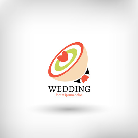 Vector wedding design template, marriage bouquet symbolのイラスト素材