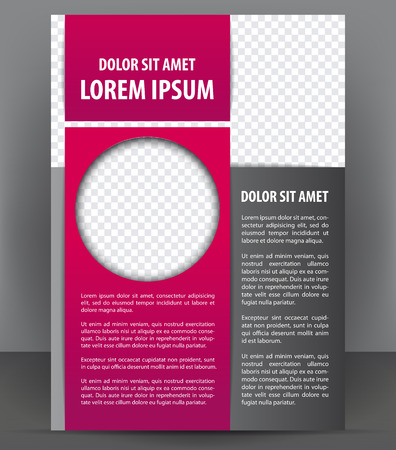 Magazine, flyer, brochure and cover layout violet design template, vector Illustrationのイラスト素材
