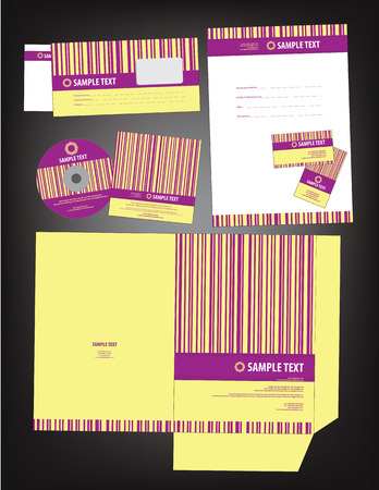 Editable bright empty corporate identity templateのイラスト素材