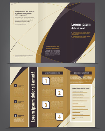 Trifold business brochure templateのイラスト素材