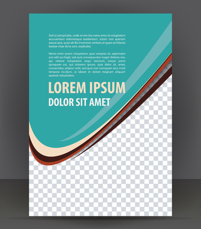 Magazine, flayer, brochure and cover layout design print template, vector Illustrationのイラスト素材