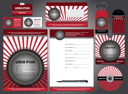 Editable bright empty Corporate Identity template, vectorのイラスト素材