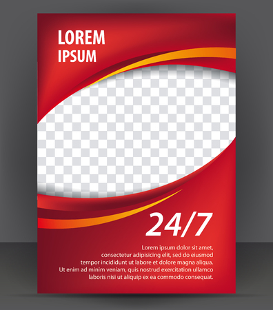 Magazine, flyer, brochure and cover layout design print template, vector illustrationのイラスト素材