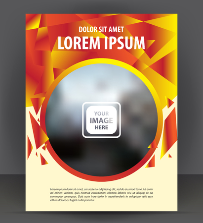 Flyer, brochure, cover layout design print template, pamphlet vector letter format Illustrationのイラスト素材