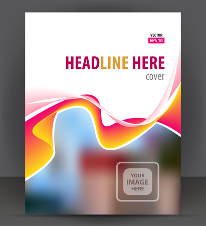 Flyer brochure, cover layout design print template, pamphlet vector letter format Illustrationのイラスト素材