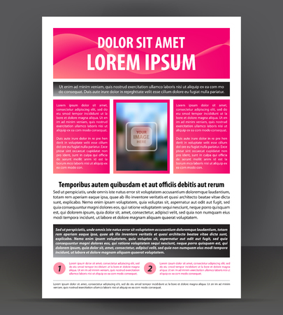 Magazine, flyer, brochure, beauty cover layout violet design template, vector Illustrationのイラスト素材