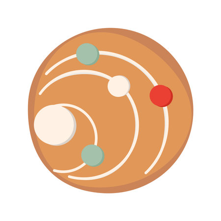 Gingerbread cookies for Christmas. New Year Ginger classic decorated cookie. Holiday winter symbols. Vector color illustration isolated on white backgroundのイラスト素材