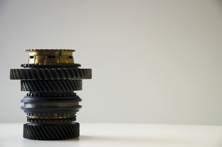 Cog wheels in the motor. Mechanismの写真素材