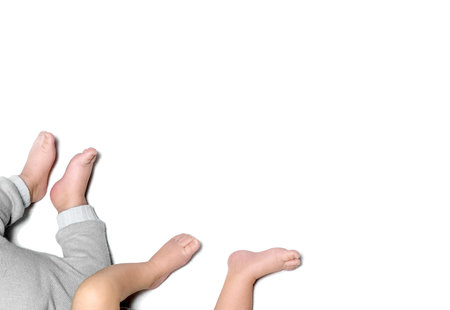 feet of twins newborns, brother and sister, multiple pregnancy