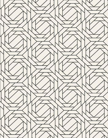 Octagon pattern vector seamless. Geometric grid texture. Modern abstract line background or web wallpaper.のイラスト素材