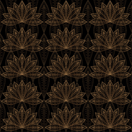 Luxury background vector. Peacock feathers royal pattern seamless. Art deco vintage design for beauty spa salon, yoga wallpaper, save the date, wedding party, holiday christmas and new year card.のイラスト素材