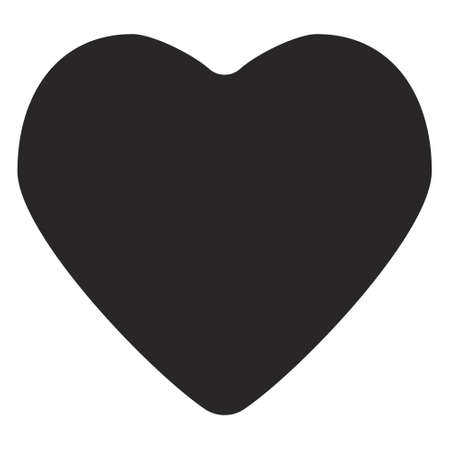 black heart, flat style, simple form, icon, logotypeのイラスト素材