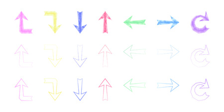 Set of isolated polygonal arrows and arrow with a gradient. Vector abstract arrow icon and to business.のイラスト素材