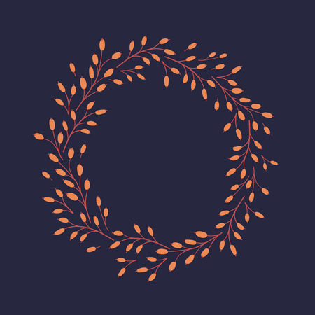 Vector background. Round seasonal frame.のイラスト素材
