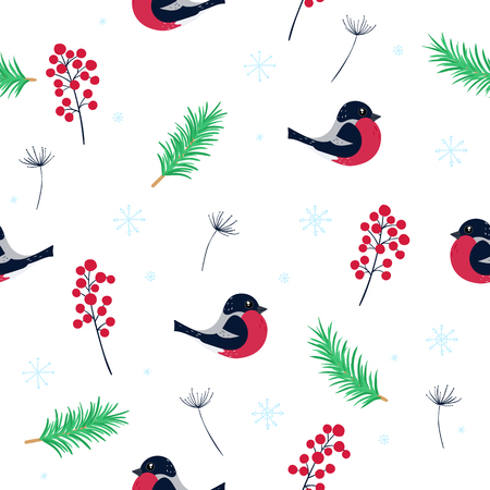 Christmas elements on white background. Vector illustration. Happy new yearのイラスト素材