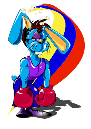 rabbit boxerのイラスト素材