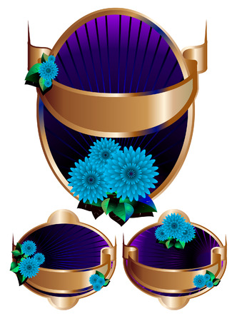 label with flower ,tape EPS8のイラスト素材