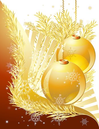 xmas card with decoration ball の写真素材