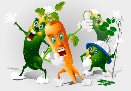 cartoon vegetablesの写真素材
