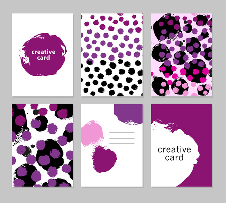 Vector artistic creative card template. Ink drawing. Hand drawn design. Placard, poster, leaflet, business card flat illustration. Spring, Summer design.のイラスト素材