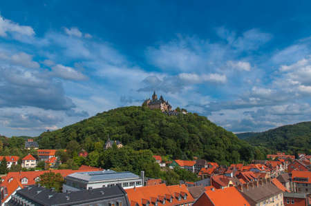 Amazing view on Wernigerode castle in Germany.のeditorial素材