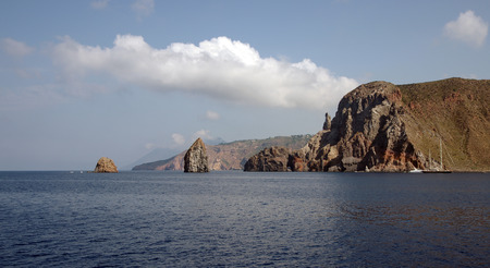 Island of Lipari, Aeolian Islands, Sicily, Italyの写真素材