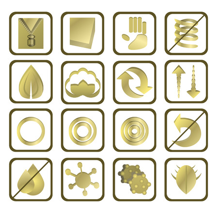 set of 16 mattress iconsの写真素材