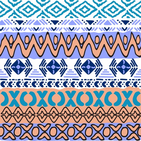 seamless vector ornament on black background, native-american styleの写真素材