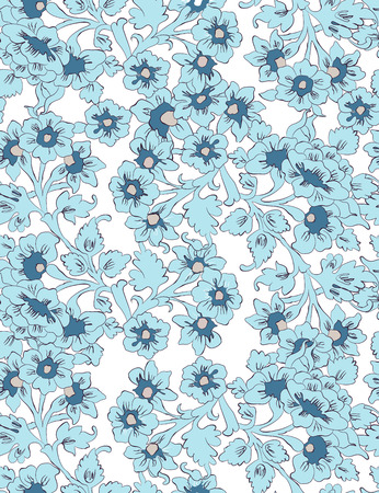 seamless vector pattern  classic islamic floral ornamnetのイラスト素材