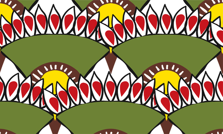 seamless pattern of African fabricのイラスト素材