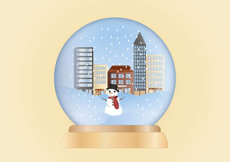 christmas ball-winter sceneの写真素材