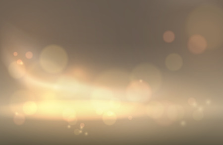 Lights on antic gold beige background shining bokeh effect. Vector illustration for Web, Mobile Applications, art template ads design, social media, decoration, promotion brand products, magazine pageのイラスト素材