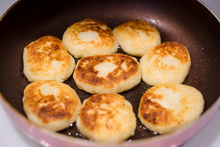 Cheesecakes from cottage cheeseの写真素材