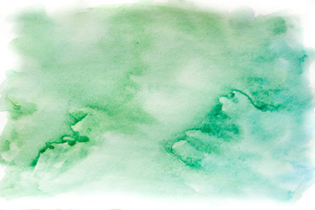 Background watercolor, blue and green. Abstract watercolor background textureの写真素材