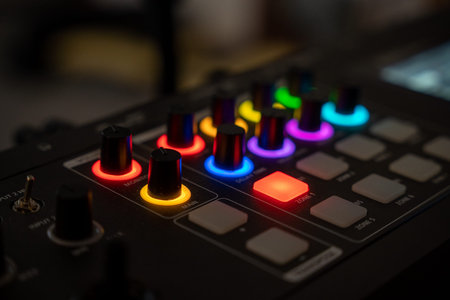 Electronic music production, DJ controller, audio mixer, MIDI controller, illuminated knobs,...